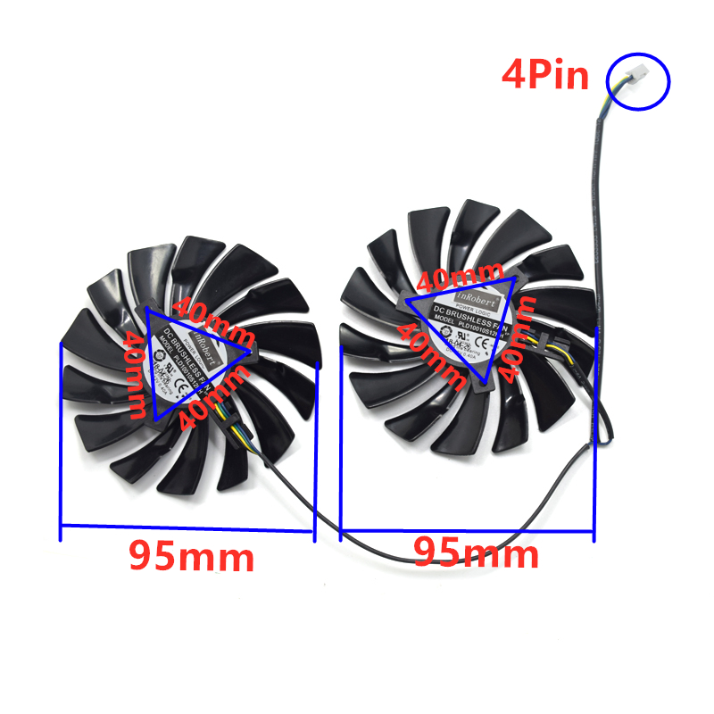2Pcs 95mm PLD10010S12HH Video  - Cpu Fan ulasan dan harga