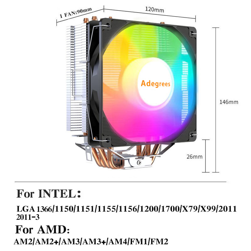 X99 Tower CPU Cooler 4 Heatpip - Cpu Cooler ulasan dan harga