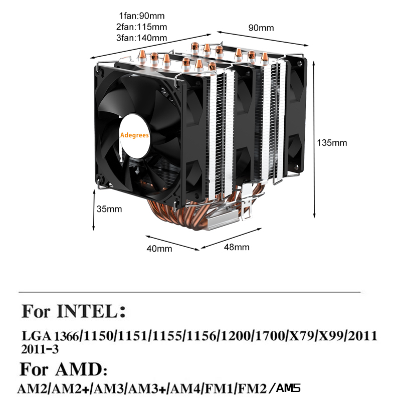6 Heat Pipe CPU Air Cooler 4Pi - Air Cooler Cpu ulasan dan harga